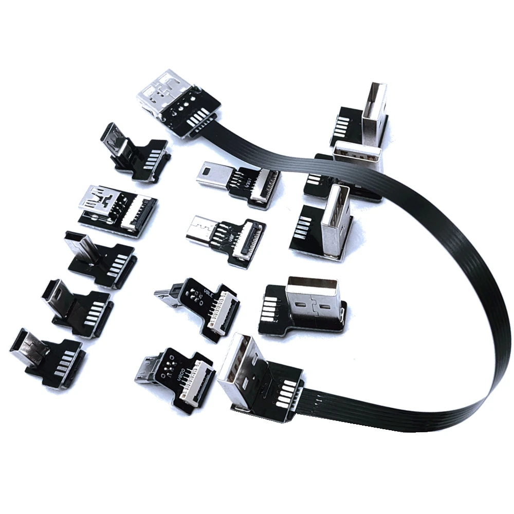 

FPV monitor standard USB 2.0 männlichen zu weiblichen FFC Super Weiche Ultra Dünne Flache FPC lade band Kabel micro usb