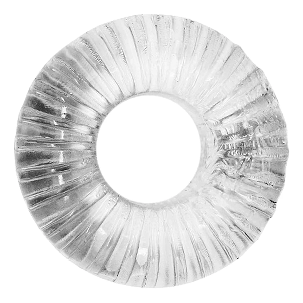 Silicone Crystal Clear Reusable Penes Extender Chaste Ring Lock for Delay Ejaculation Erection Impotence Prolong