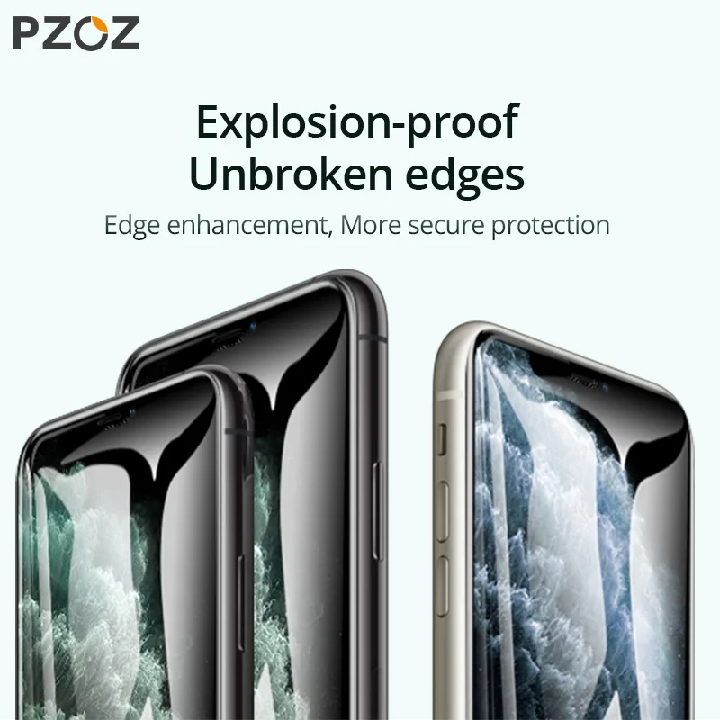 PZOZ закаленное стекло для iPhone 11 Pro X XS Max XR Plus, Защитная пленка для экрана телефона для iPhone11 Pro 5,8, 6,1, 6,5 полное покрытие стекла