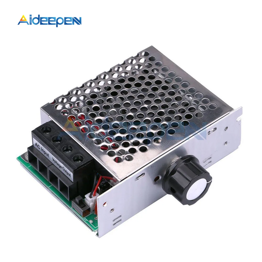 AC 110V 220V 10000W высокой мощности SCR регулятор напряжения регулятор скорости регулятор температуры переключатель диммер термостат Вентилятор охлаждения