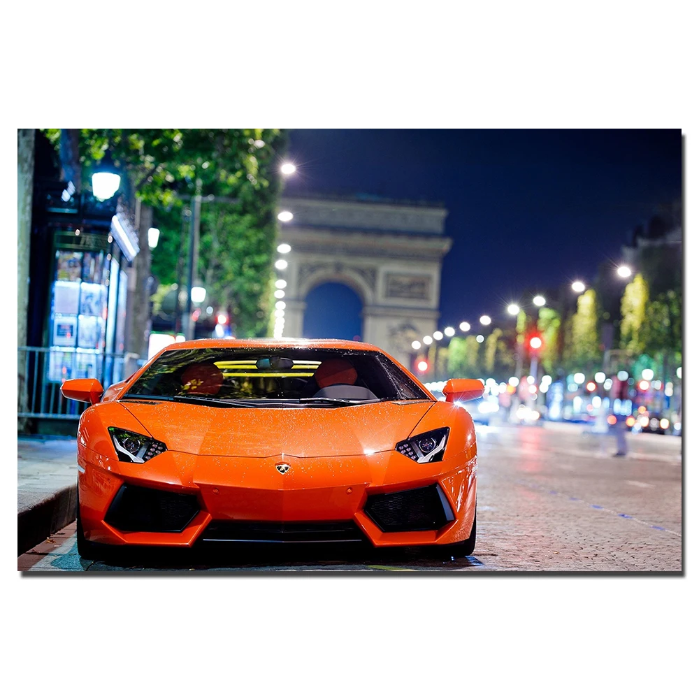 Lambo Aventador Supercar Poster Canvas Painting For Home Decor Wall Art Pictures For Living Room