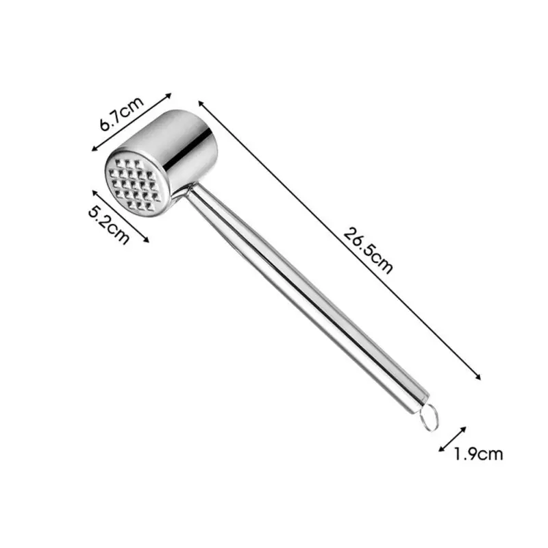 Кухонный инструмент, молоток из нержавеющей стали, мясной тендерайзер с длинной ручкой, молоток для мяса, инструменты для приготовления мяса