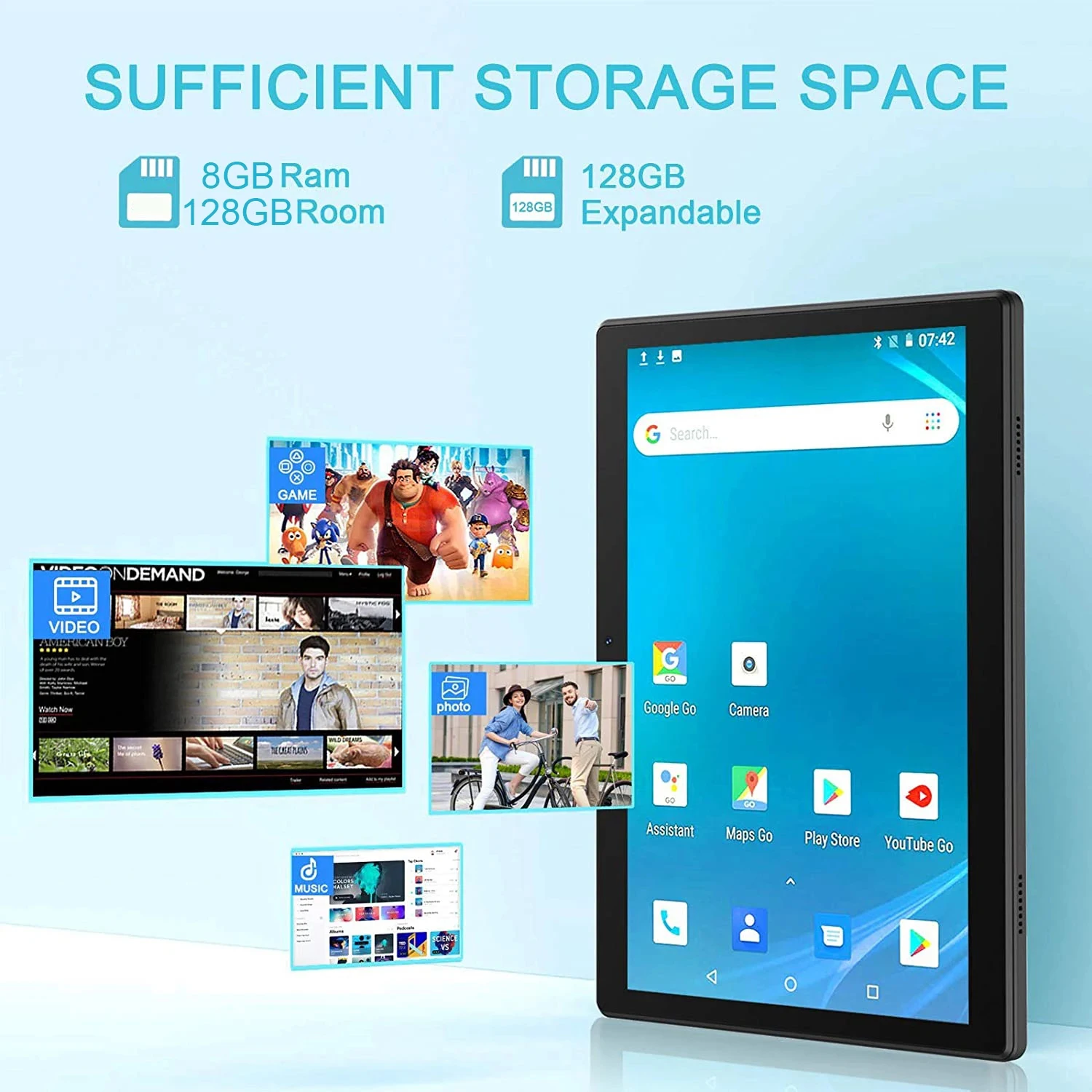 2 in 1 Tablets 10 Inch 1920*1200 HD Screen Octa Core 8GB 128GB Metal Case Dual 4G Network GPS 5G WiFi Android Tablet PC Laptop