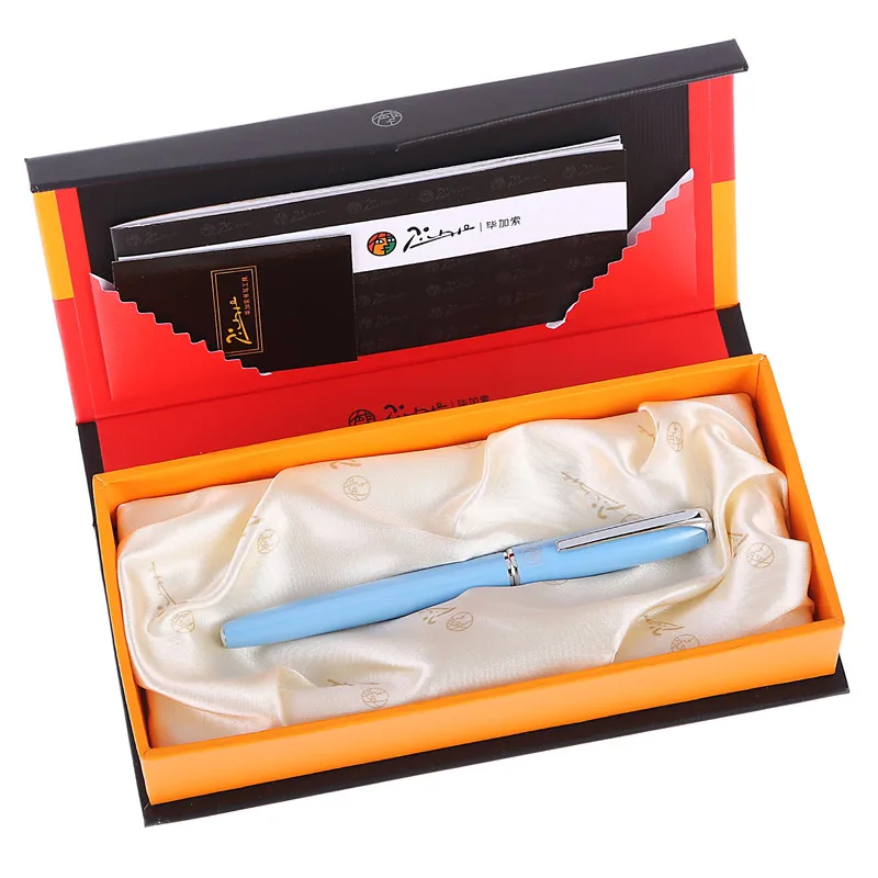 ПИКАССО 916 черная и серебряная шариковая ручка Оранжевый Красный 6 цветов на выбор офисный бизнес лучший подарок можно заказать оригинальную коробку - Цвет: V
