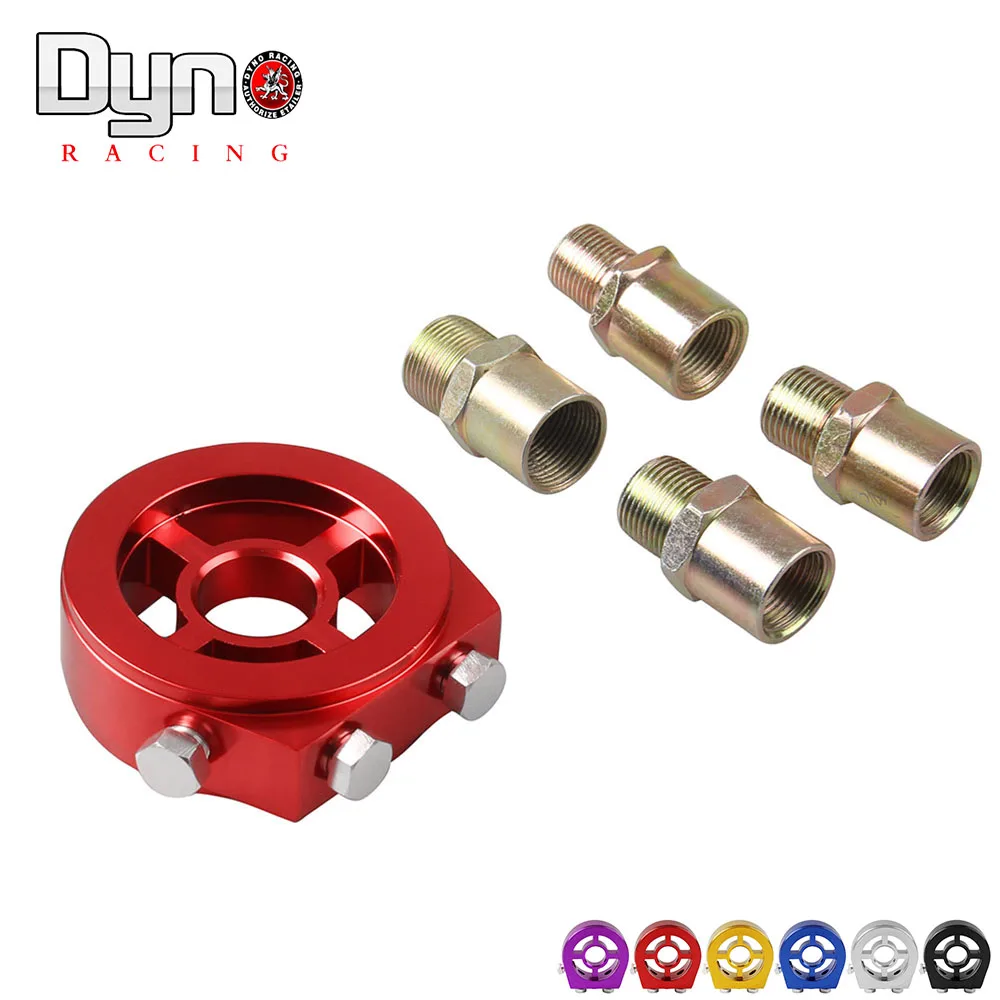 

Oil Filter Cooler Oil Pressure Gauge Sandwich Plate Aluminum With Adapter Fit For Most Universal Vehicles