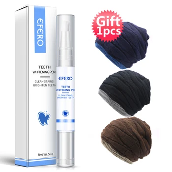 

EFERO Teeth Whitenin Gel Tooth Cleaning Bleaching Dental White Teeth Whitening Pen Remove Plaque Stains Get 1pcs Hat Gift