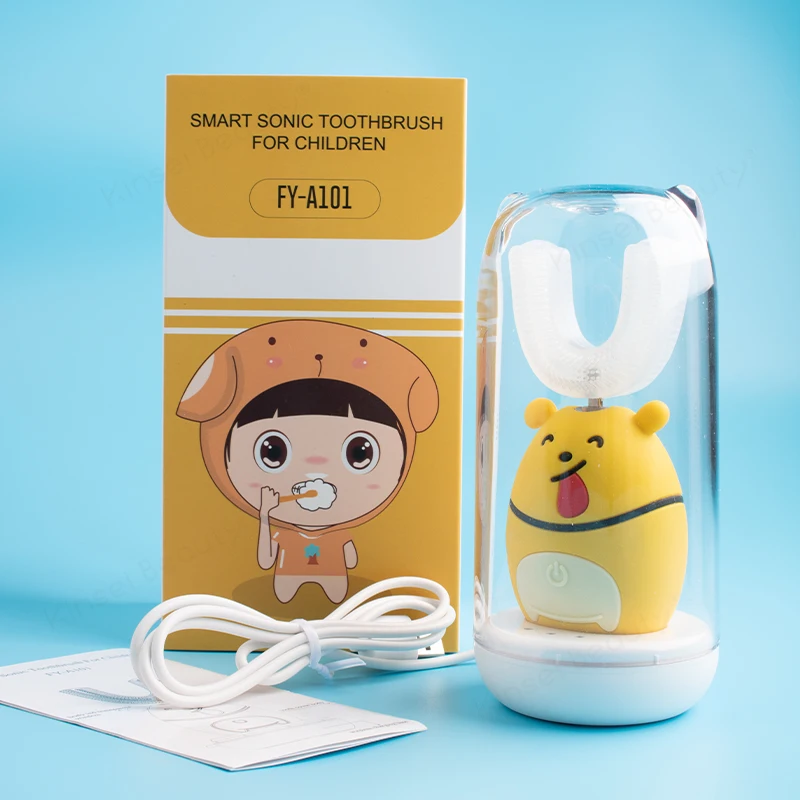 Smart U Electric Toothbrush Kids 360 Degrees Ultrasonic Automatic Teethbrush Cartoon Pattern Children Sonic Silicon Tooth Brush Smart U Electric Toothbrush Kids 360 Degrees Ultrasonic Automatic Teethbrush Cartoon Pattern Children Sonic Silicon Tooth Brush