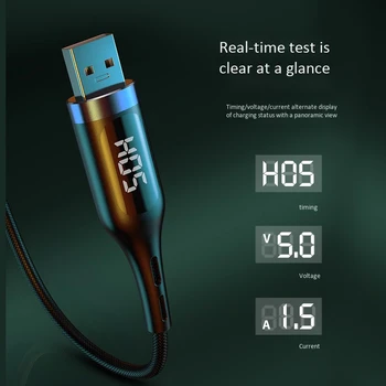 

Suitable for Android Smart Timing Charging Data Cable, Digital Display Type-C5A Fast Charging Data