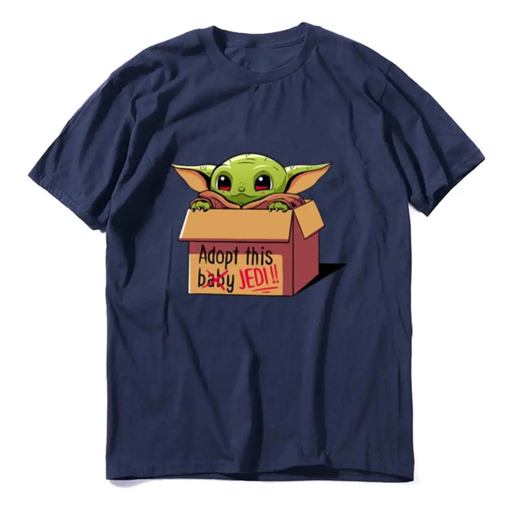 Adopt This Jedi Baby Yoda забавная футболка Мандалорская Мужская короткая футболка Рождество