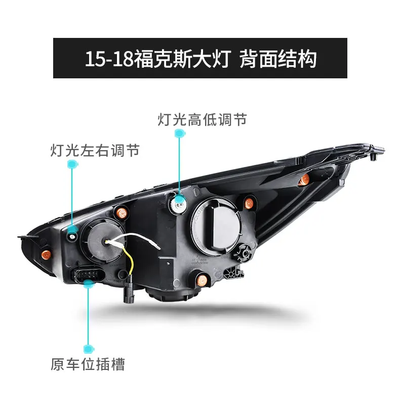 KOWELL автомобильный Стайлинг для Ford Focus- фары, светодиодные фары DRL Динамический светодиодный объектив все светодиодный автомобильные аксессуары