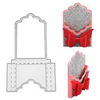 

NICEYARD Metal Cutting Dies 3D Bookmark Pocket Birthday Gift Cut Stencils DIY Scrapbooking Embossing Craft Dies Cut