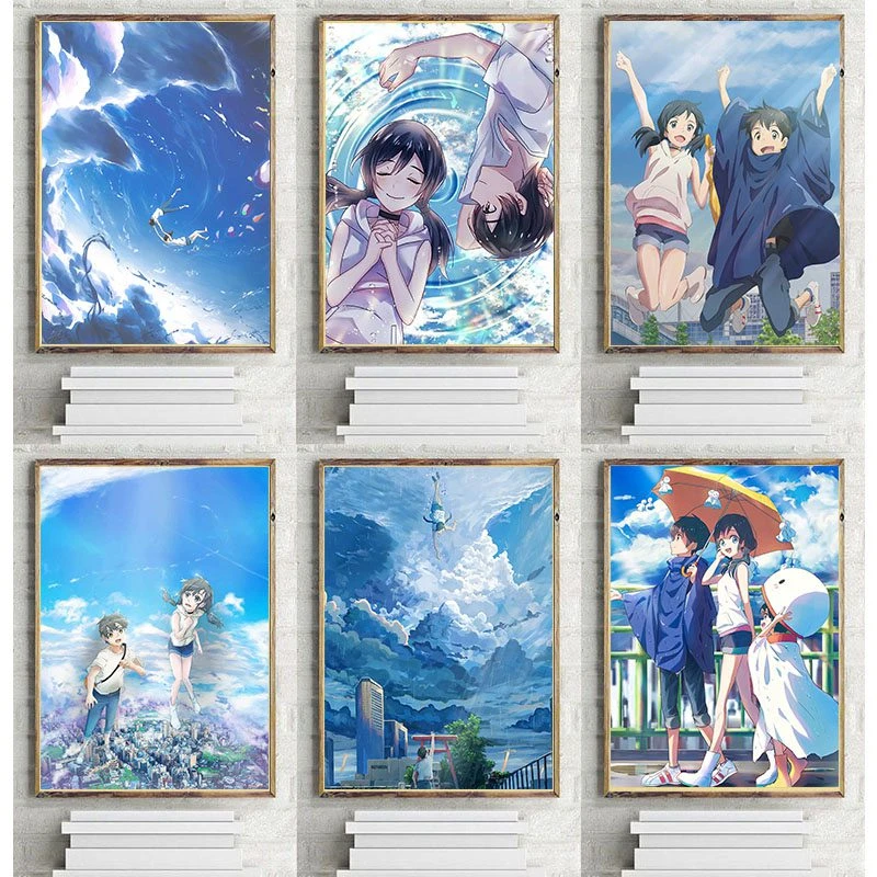 Art Poster Weathering With You Movie Hd Print Bright Coated White Paper Painting For Home Living Room Decor Painting Calligraphy Aliexpress