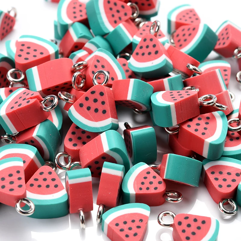 Fruit-Shaped Polymer Clay Pendants – 30-Piece Set