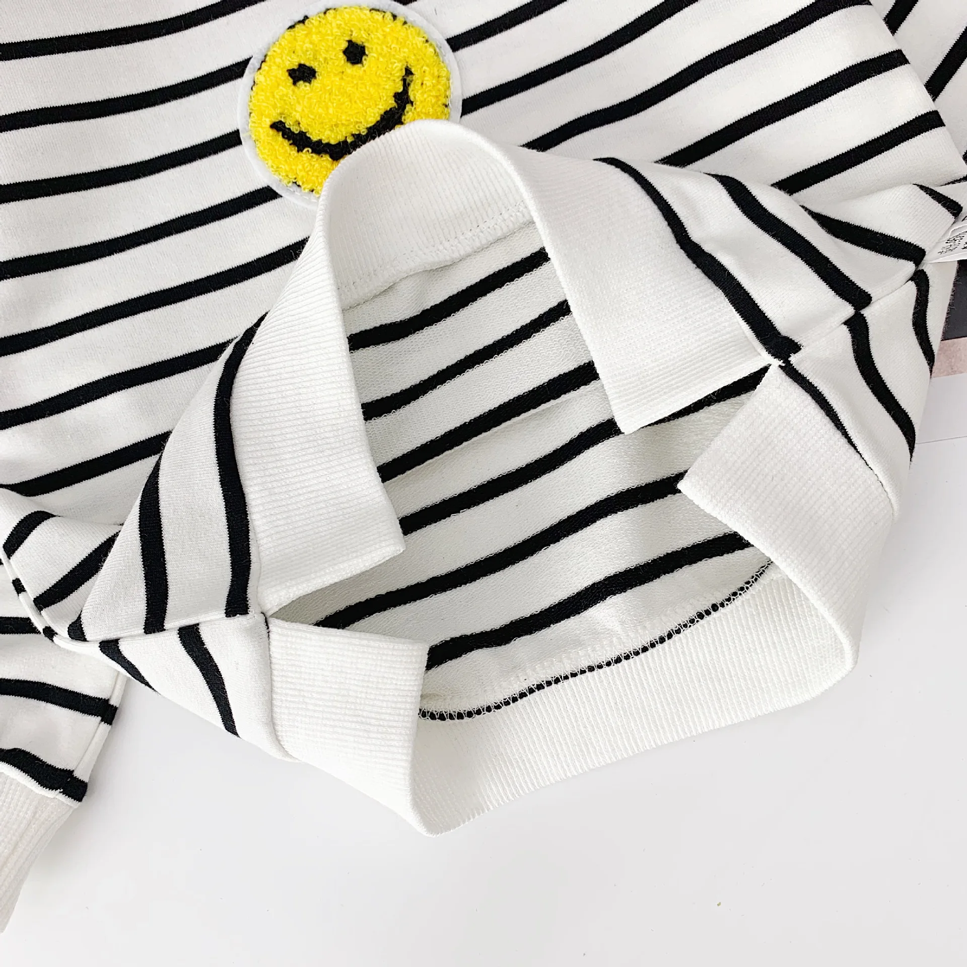 2PCS WLG Autumn boys girls clothing set kids white gray striped hoodie and pant set baby casual outfits children 1-5 years