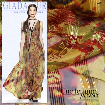 

European and American Spring and Summer Broken Silk Chiffon Fabric Thin Silk Chiffon Clothing Dress Hanfu Silk Scarf Fabric