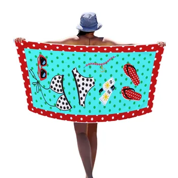 

Fashion Turkish Style Beach Towel Creative Funny Pattern Beach Towel Beach Sun Towel Superfine Fiber Rectangular Towel