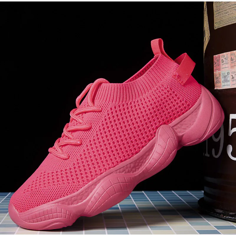 Vanessas women sneakers mesh breathable lace-up ladies flat sports vulcanised shoes