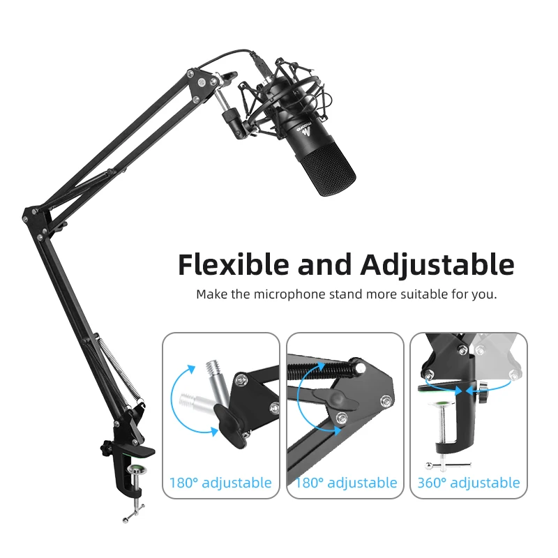 Suporte de Braço de Tesoura de Suspensão de Microfone Maono para Streaming Profissional de Podcast Youtube Microfone - Image 6