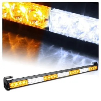

12V 28 LED 31" Amber White Emergency Traffic Advisor Flash Strobe Light Bar Warning Light