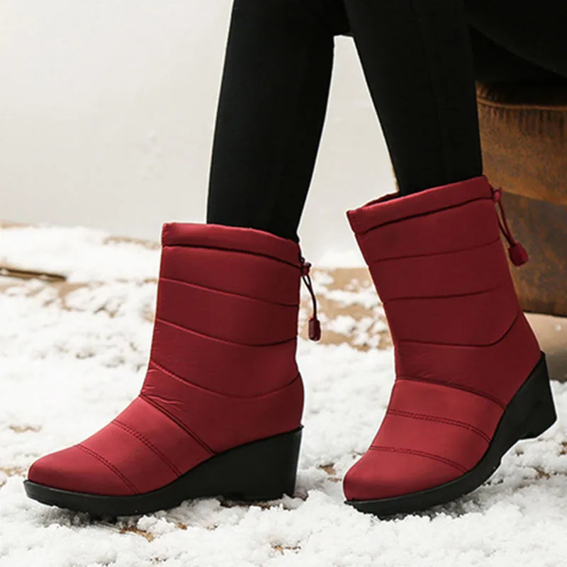 Женские зимние ботинки; коллекция года; водонепроницаемые зимние ботинки для женщин; зимние ботинки; женская теплая плюшевая зимняя обувь; женская обувь; chaussures femme