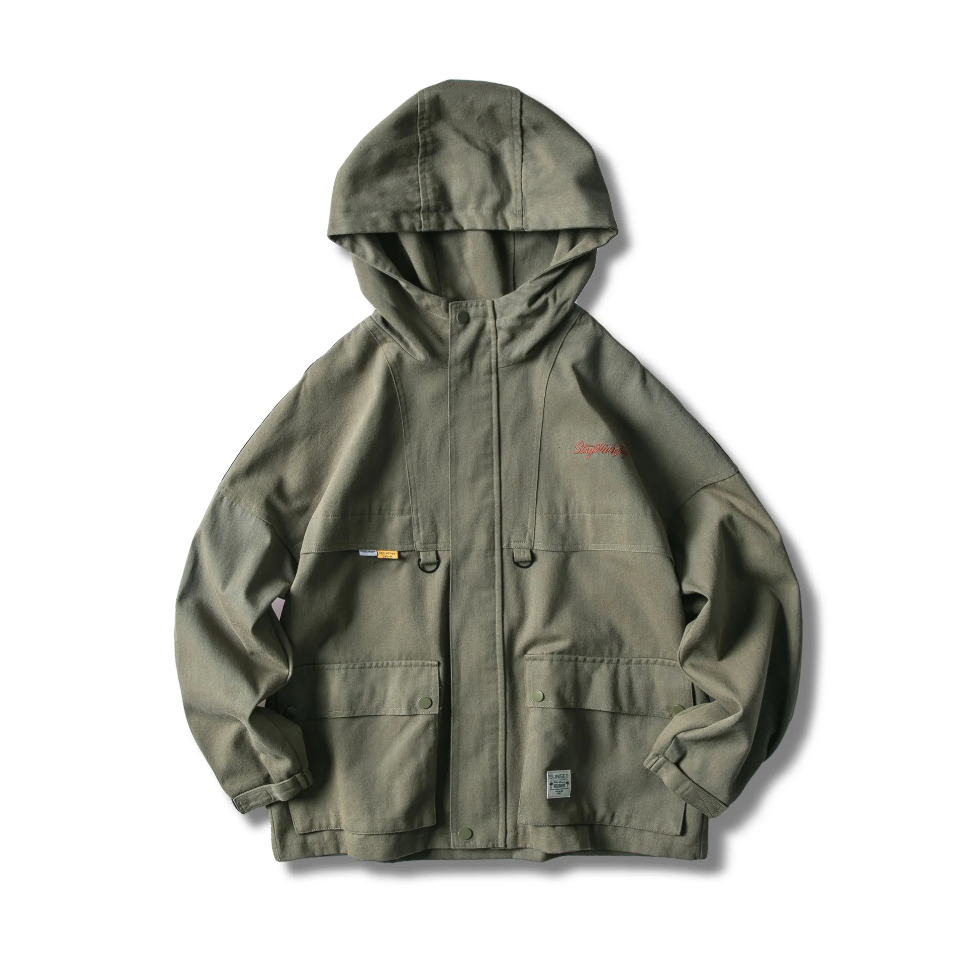 

City Where the Product Autumn New Style Men Face Jacket Japanese-style Popular Brand Solid Color MEN'S Anorak Teenager