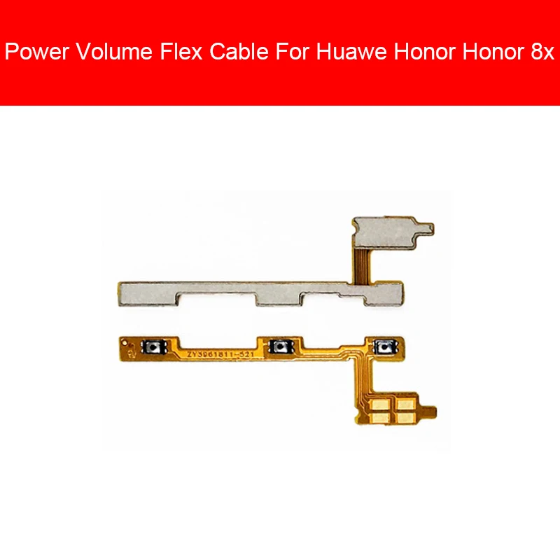 Шлейф питания и громкости для huawei Honor 6 7 7i 8 8x9 9i 10 20 Pro Plus Lite MAX механизм регулятор уровня громкости Кнопка Ремонт - Цвет: For Honor 8x