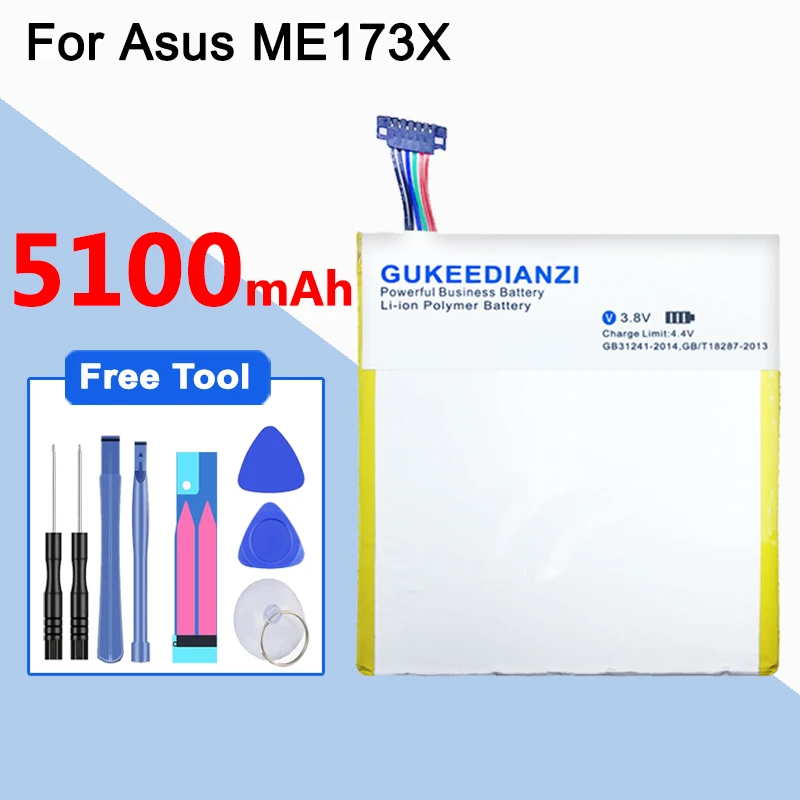 GUKEEDIANZI 5100 мАч сменный аккумулятор планшетных ПК для Asus MEMO PAD HD 7 ME173X HD7 ME173 K00B C11P1304 батарея батареи