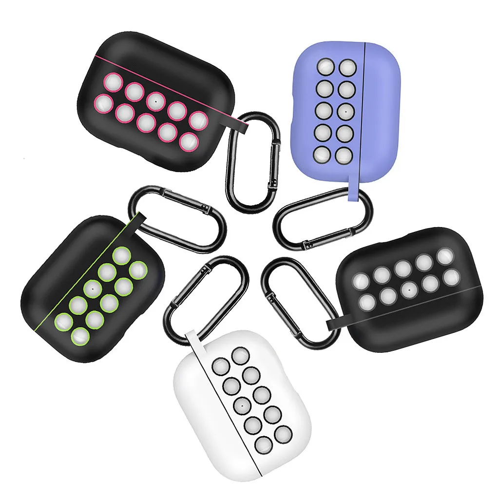 Силиконовый чехол для AirPods Pro с брелком-крючком, Защитная крышка для AirPods 3, беспроводной Bluetooth чехол для наушников 1104#2