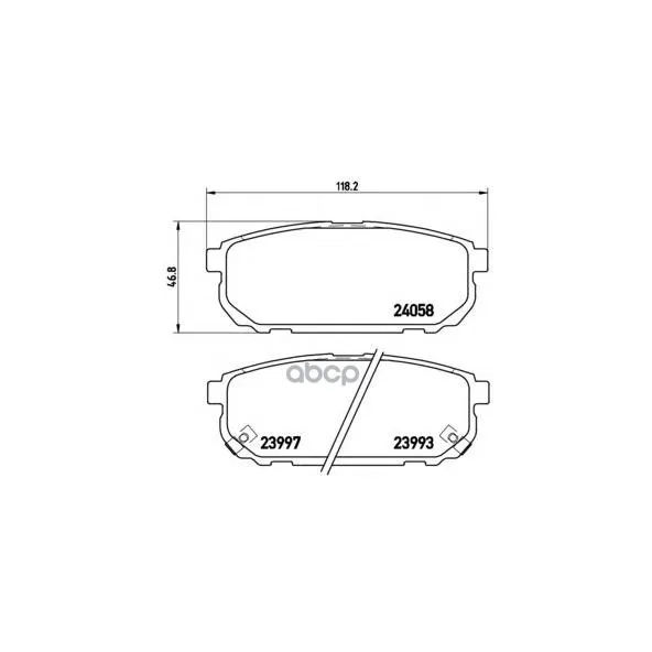 Колодки Тормозные Дисковые Задн Kia: Sorento(Jc) 02- Brembo арт. P30023