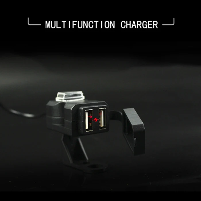 Мотоцикл телефон Duals-USB зарядное устройство водонепроницаемый адаптер питания розетка