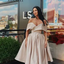 Небесно-бежевое платье для выпускного вечера атласное ТРАПЕЦИЕВИДНОЕ ПЛАТЬЕ длиной до колен Короткие Выпускные платья вечерние платья для вечера встречи выпускников платье