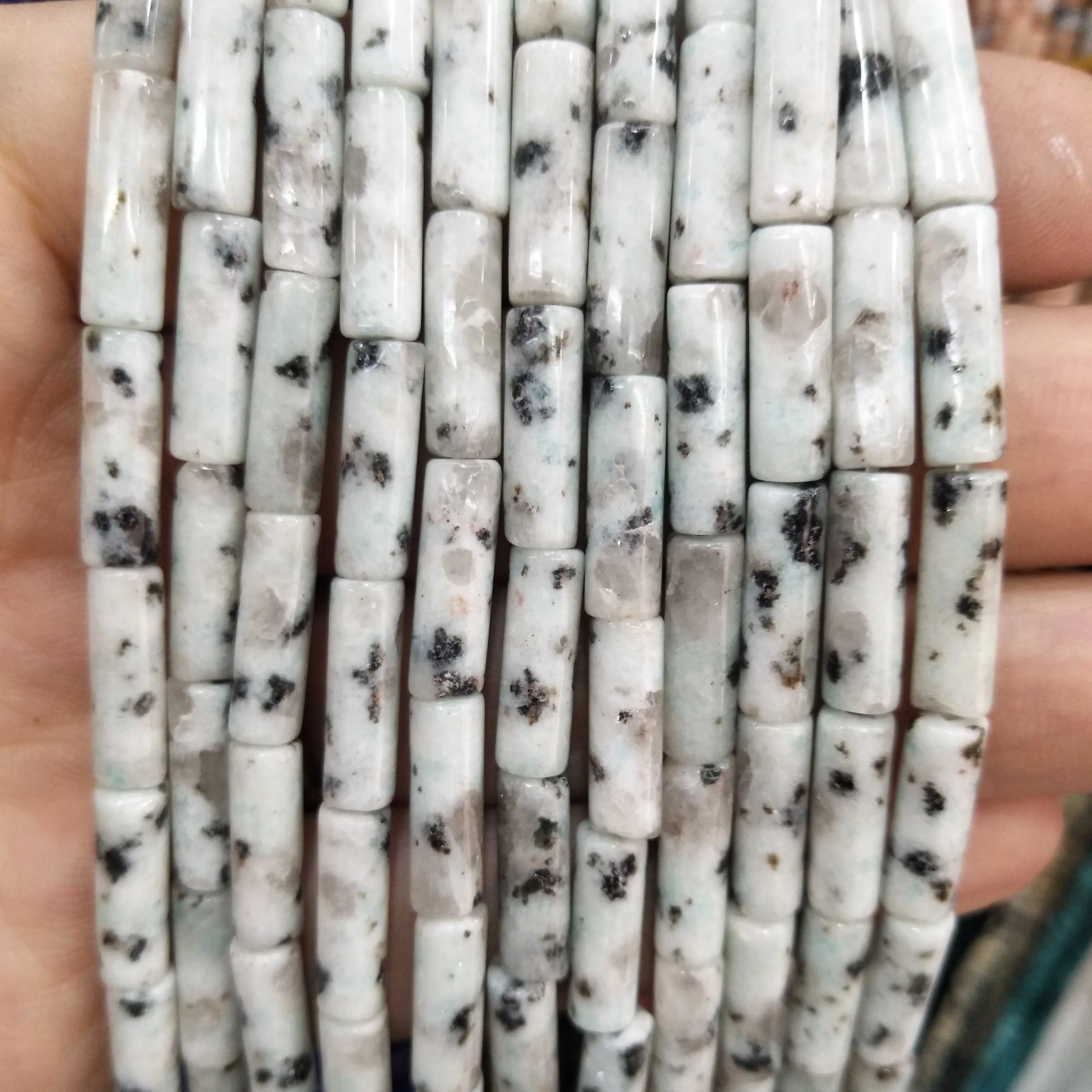 Natural Stone Cylinder Beads: Turquoise, Agate, Lapis Lazuli, and Jasper