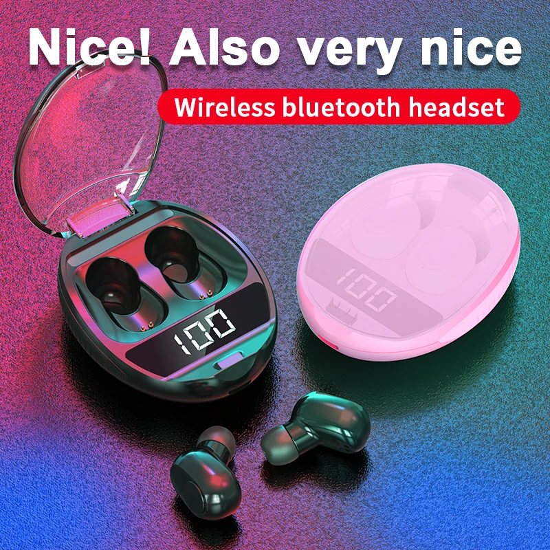 TWS Bluetooth 5 0 Wireless HiFi In Ear Earphones Touch Control Noise Cancelling Wireless Earphones Cool Sport Stereo Headsets