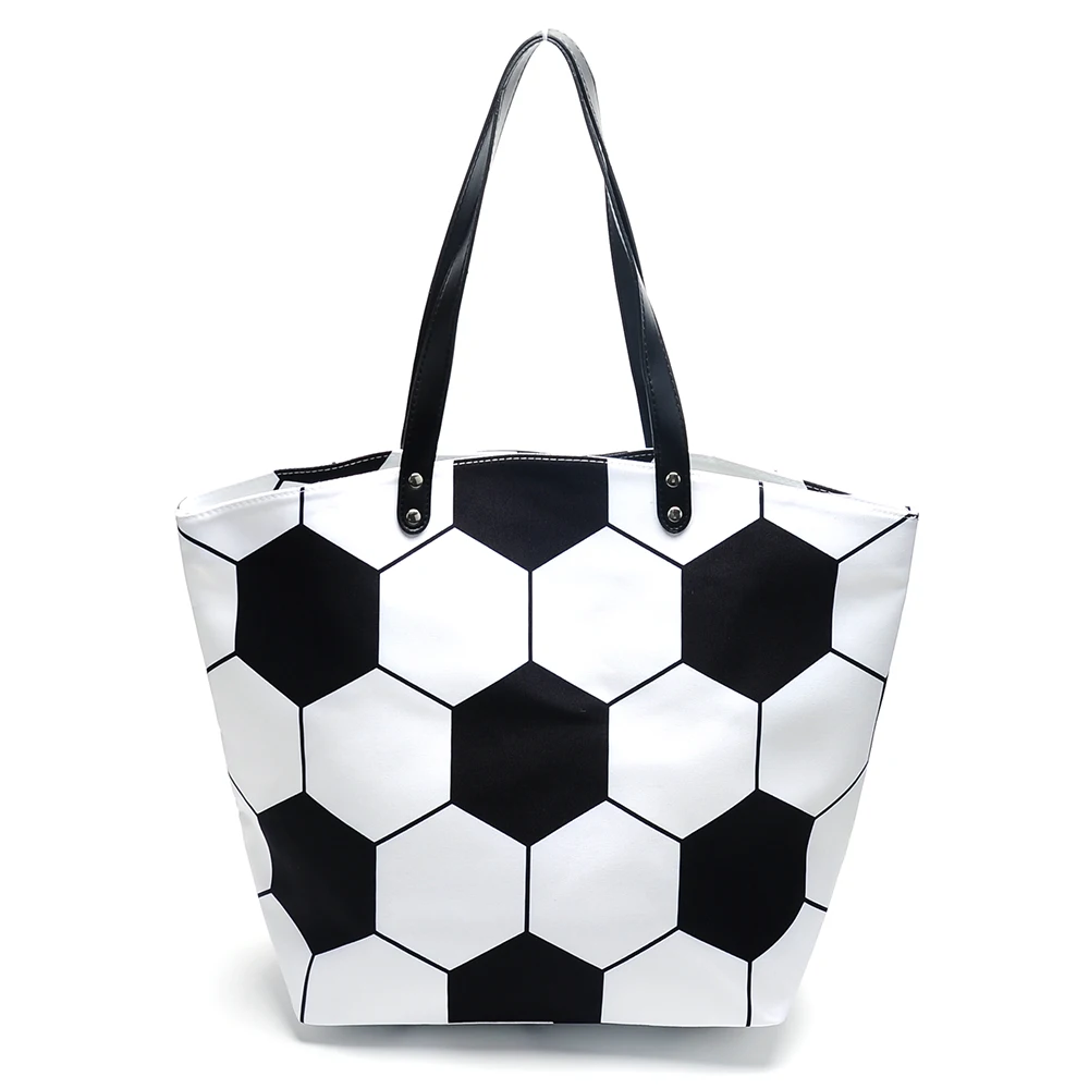 Retail Soccer Canvas Handbag Women Casual Purse Sporty Tote Bag
