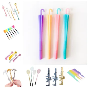 

Creative Cute Stationery Cute Various styles Tennis racket umbrella key etc Gel Pen School Office Stationery Supply Promotional