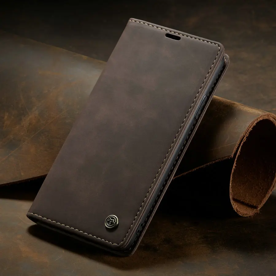 Vintage Leather Wallet Phone Case with Card Holder