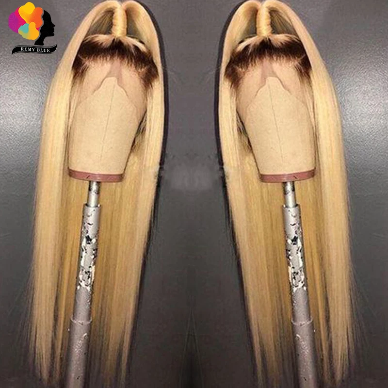 Remyblue перуанские волосы Remy полностью кружевные человеческие парики T1B 613 блонд