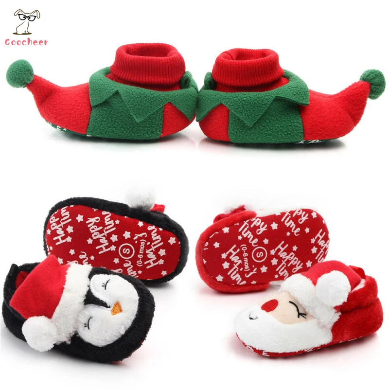 Рождественская теплая обувь, 2020, детская зимняя обувь для малышей, для мальчиков и девочек, Рождественская Милая мультяшная детская обувь с животными для косплея