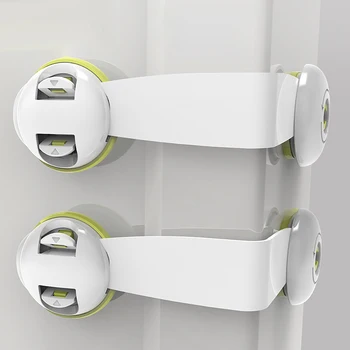 

5 Pcs/Lot Child Lock Cabinet Safety Locks Locking Doors For Cabinet Door Drawer Refrigerator Kid Safety Plastic Protective Lock