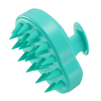 

Hair Scalp Brush Hair Shampoo Brush Scalp Care Hair Cleaning Brush with Soft Silicon Brush Head(Cyan)