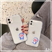 Doraemon – coque de téléphone transparente à dessin animé, étui pour iPhone 12mini/12promax/11pro/11prmax/8P/X/XS/XR/se/xsmax /7/8/se
