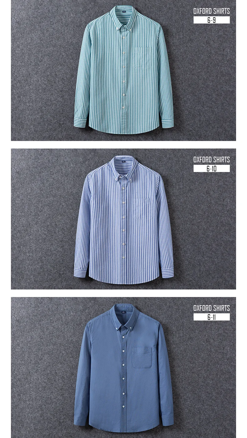 New 100% Cotton Plus size S-6XL Men's Oxford Shirts Man Long Sleeve Casual Slim Fit Dress Shirts For Male Business Shirt Tops New 100% Cotton Plus size S-6XL Men's Oxford Shirts Man Long Sleeve Casual Slim Fit Dress Shirts For Male Business Shirt Tops