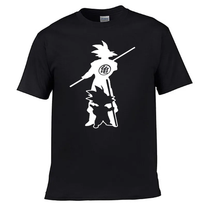 Новое поступление, футболка из японского аниме «Драконий жемчуг Z», Супер Saiyan, мужские футболки Son Goku, топы, Мужская одежда, хлопковая футболка