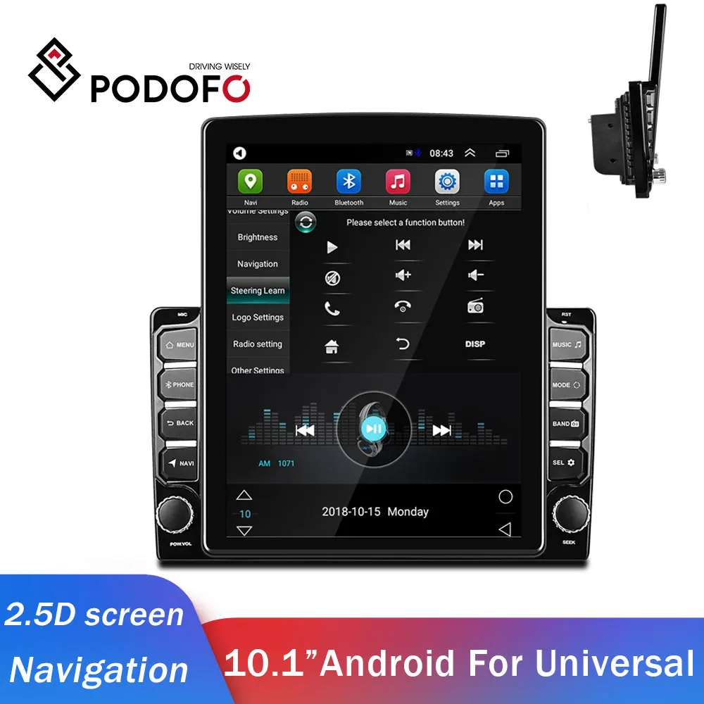 Podofo 2din Android автомобильное радио 2DIN автомобильный мультимедийный видео плеер GPS