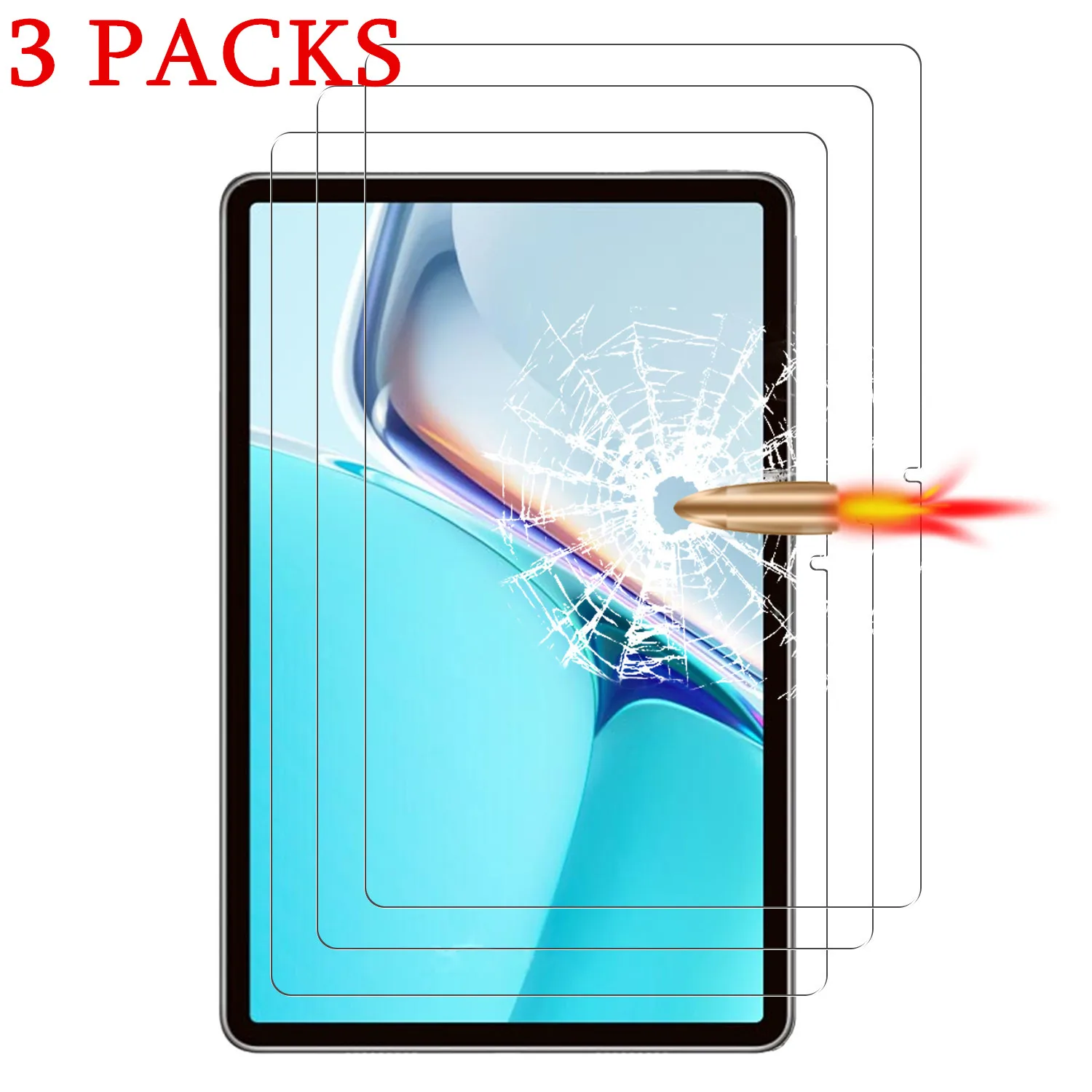 Proteggi Schermo In Vetro Temperato 3 Pezzi Per Huawei Matepad 11 2021 Pellicola Salvaschermo Per Huawei Matepad Pro 10.8 12.6 Matepad 10.4