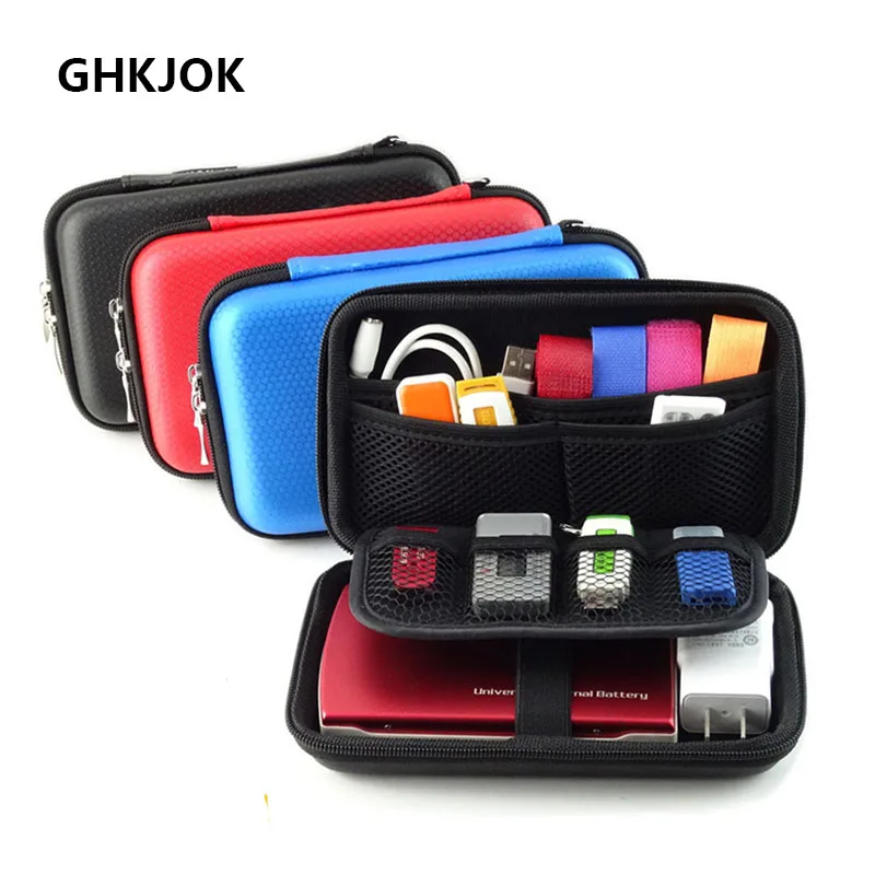 

HDD Enclosure Protective Storage Cases Cover for Nintendo 3DS XL Screen protector EVA Carrying Zipper Bags for power bank cable