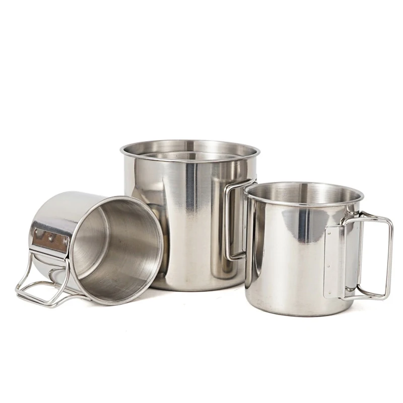 Camping Mug Titanium Cup Tourist Tableware Picnic Utensils Outdoor Kitchen Equipment Travel Cooking Set Cookware Hiking