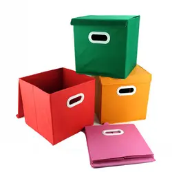 30 шт./лот Нетканая Складная для хранения одежды коробка с крышкой хранение разного коробка многофункциональная складально-мерильная