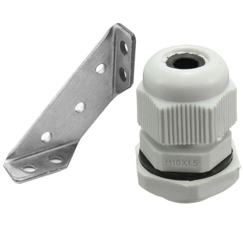 

5x 16mm Cable Compression Glands M16 IP68 White & 4Pcs Stainless Steel Angle Code Right Angle Fixed Bracket Furniture