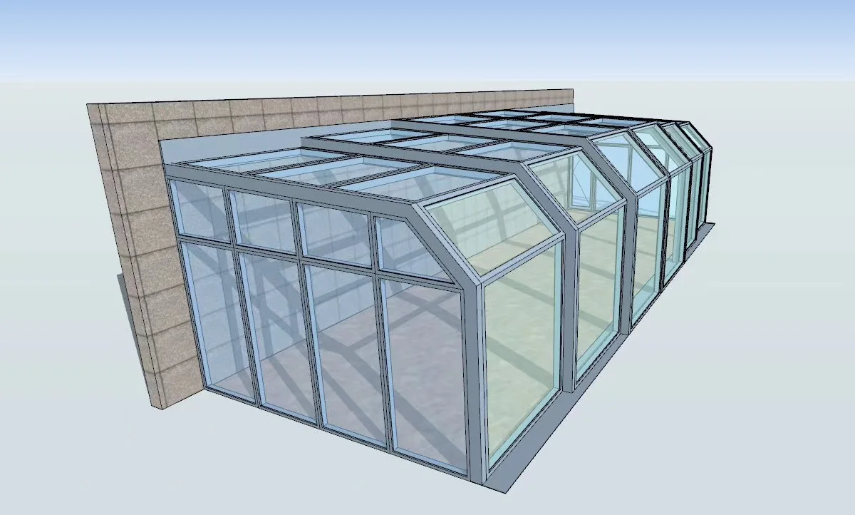 Customizable Aluminum Winter Glass House Sunroom for Outdoor Garden with Factory Price Outdoor Sunroom Patio